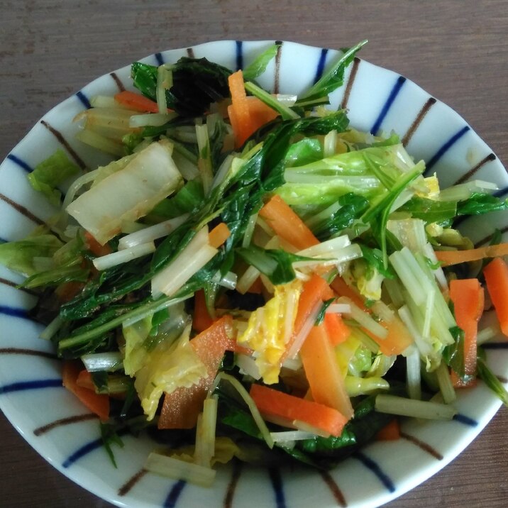 水菜と白菜のおかか和え